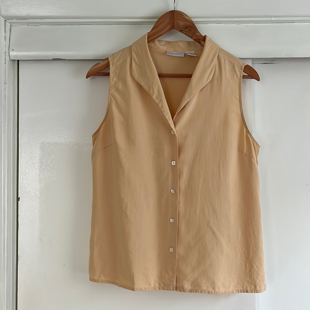 Vintage Annie Alexander Silk Sleeveless Blouse